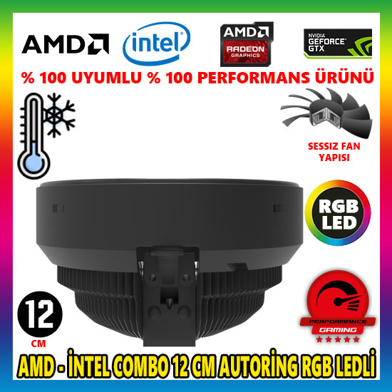 Zoko ICE-2 Auto RGB CPU işlemci Soğutucu Fan